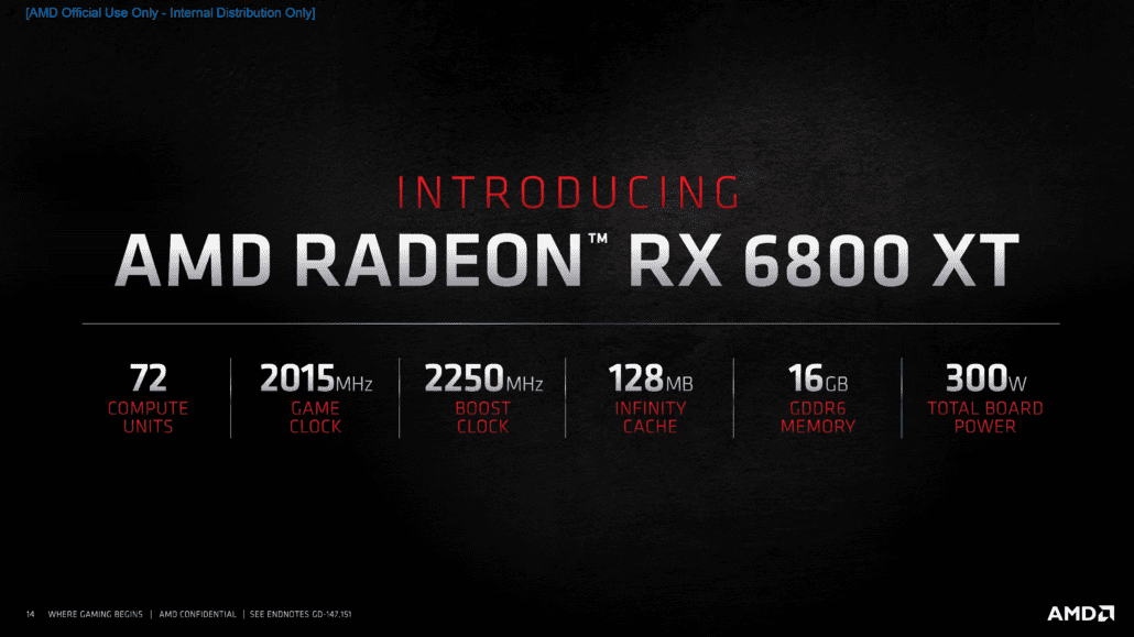 AMD Radeon RX 6800 XT Graphics Card Specs