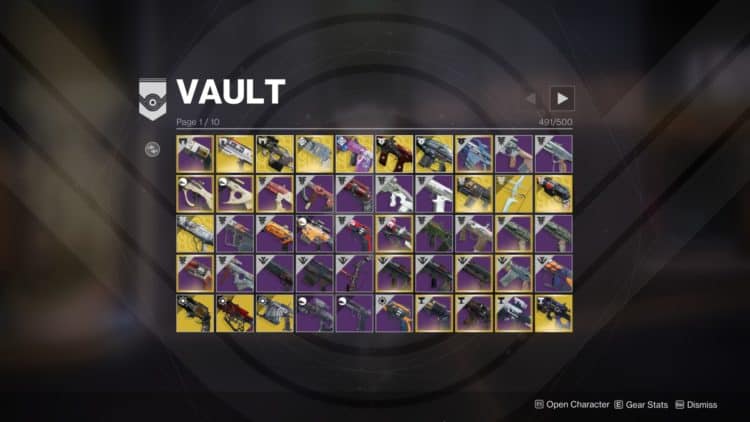 vault items